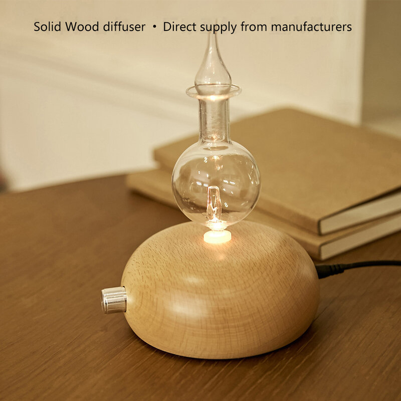 Difusor de aceite puro de madera maciza de 25ml, difusor de Aroma de aceite esencial silencioso anhidro, gran regalo, envío directo