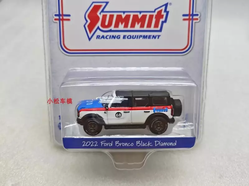 Ford Bronco Black Diamond Diecast carro modelo de liga metálica, brinquedos para coleção de presente, W1204, 2022, 1:64