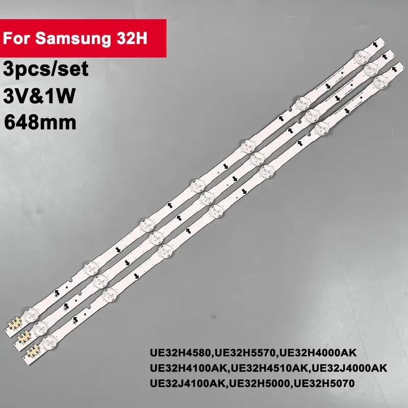 648mm 3Pcs/Set TV Backlight Strips For Samsung TV 32inch D4GE-320DC0-R2UE32H4580 3V Led Backlight Strip UE32H5570 UE32H4000