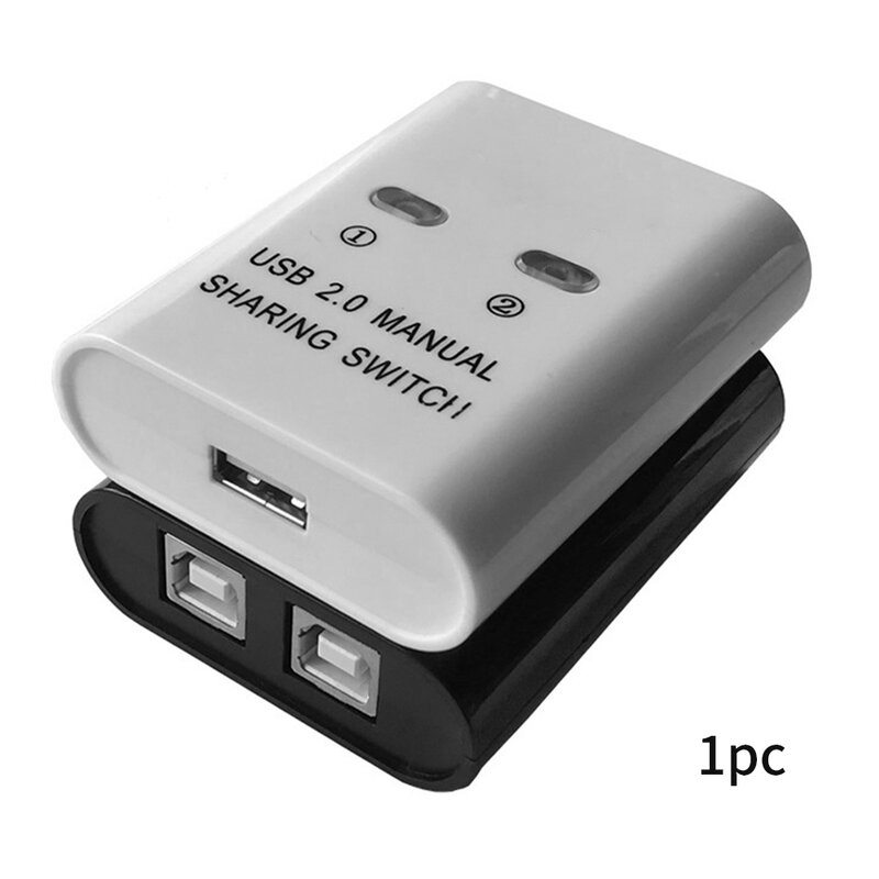Botón electrónico para casa y oficina, 2 puertos, Manual de larga distancia, 2 en 1, salida Plug And Play, convertidor divisor eficiente, concentrador de impresora USB
