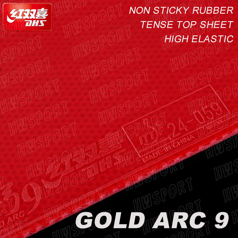 DHS Gold Arc 9 резиновый лист для настольного тенниса Goldarc 9 не липкий резиновый лист для пинг-понга с предварительно настроенной губкой для торта DHS 80 #