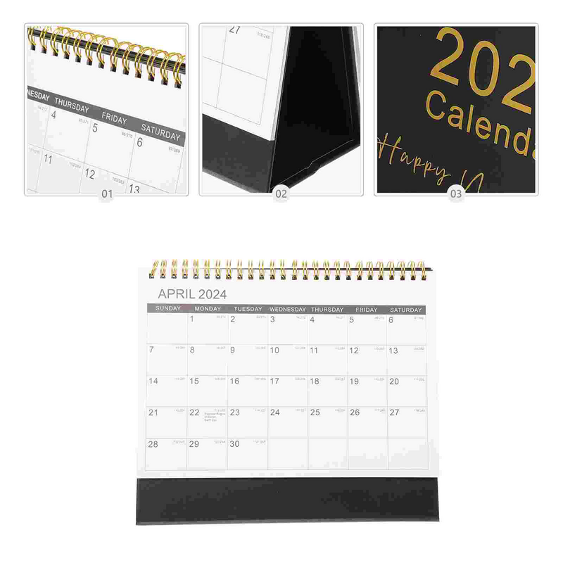 Kalender meja, perencana kalender meja penuh tahun kalender meja kecil dekorasi meja kantor kalender untuk acara rekaman