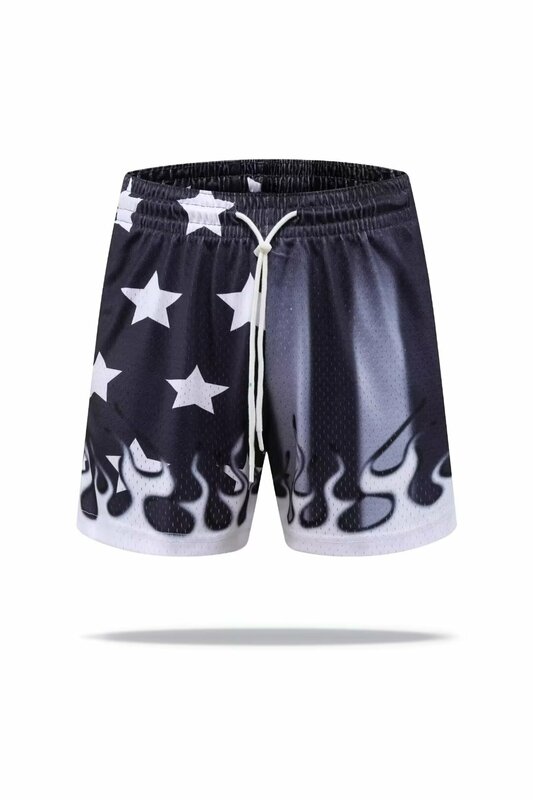 Pantalones cortos informales de pierna recta para hombre, pantalones deportivos de baloncesto de cinco puntos, secado rápido, estilo americano, moda de verano