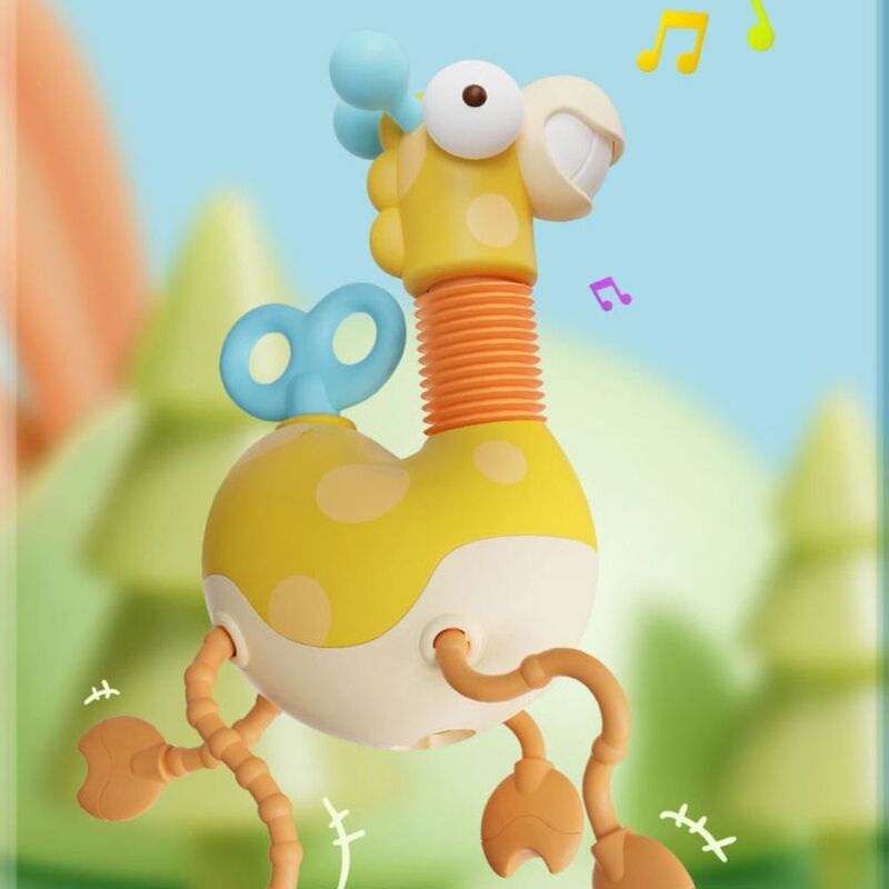 Шнурки игрушечные сенсорные крутящиеся заводные шейные игрушки для путешествий Жираф на палец рандомная Монтессори тянущаяся струна образовательная