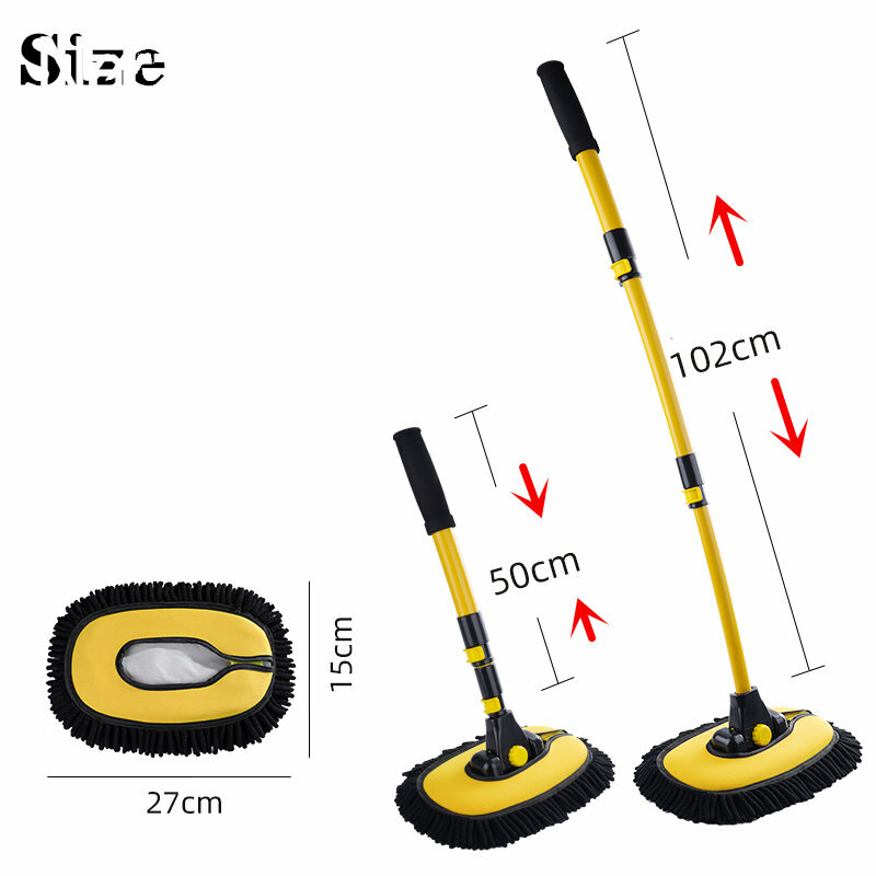 New Car Wash Mop Cleaning Brush Telescoping Long Handle Cleaning Mop Retractable Bent Bar Car Wash Brush Car Cleaning Tools