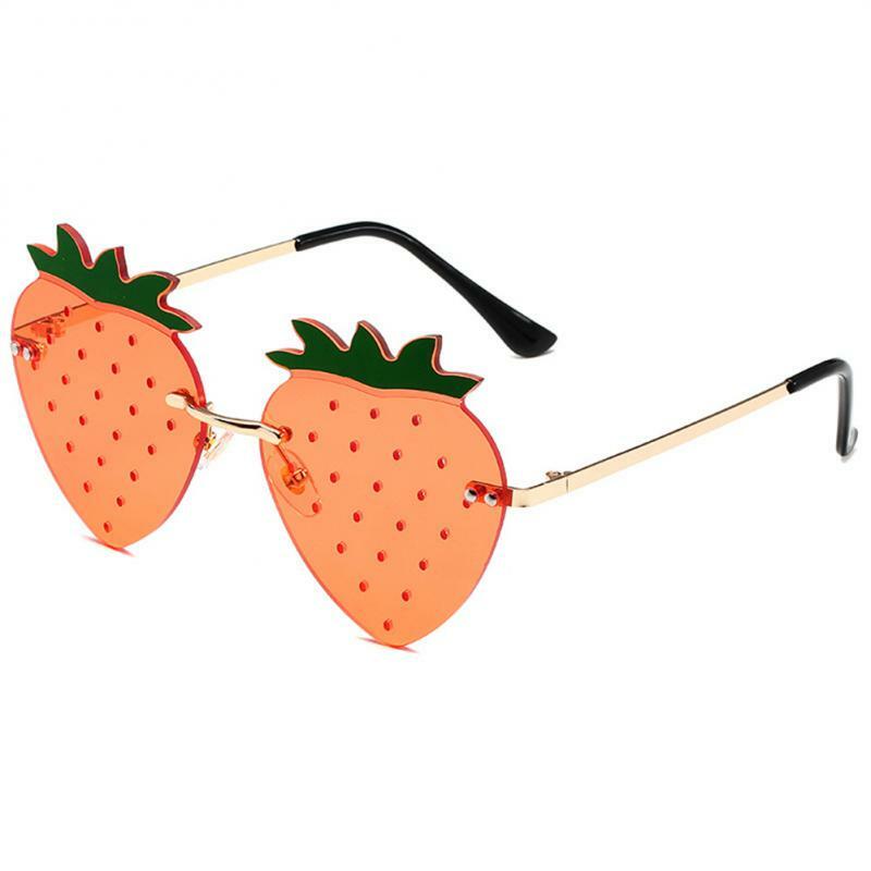 1/3PCS comodo supporto per il naso occhiali da sole alla fragola occhiali trasparenti e luminosi occhiali da sole Uv400 resistenti all'usura