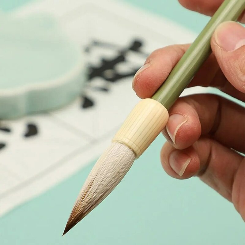 Chinese Brushes Art Paint Brush Oil Painting Calligraphy Brush Oil Watercolor Paint Brush Crisperding Wooden Handle