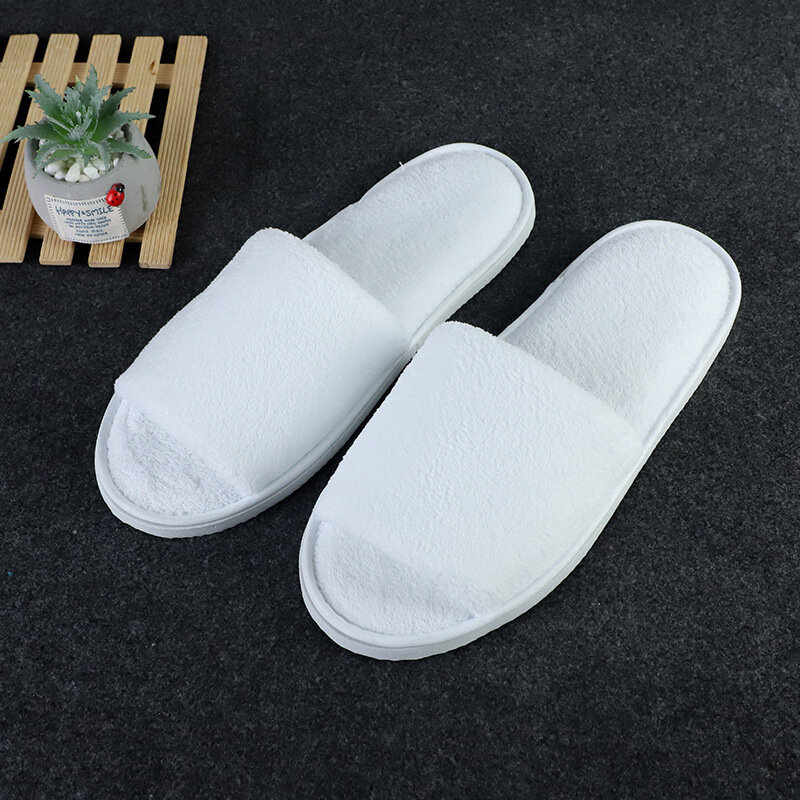 Coral Fleece Thick Half Pack Slippers Winter Soft Warmer Solid Color Hotel Travel Portable Slippers Comfort Home Guest Slippers