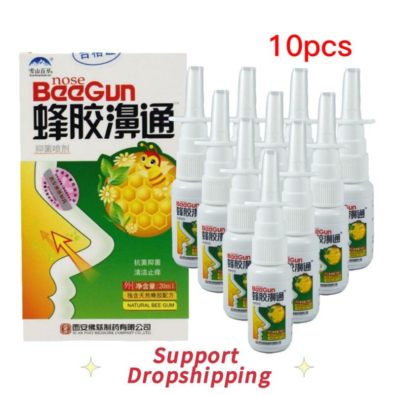 10 pz propoli Spray nasale cinese tradizionale a base di erbe sinusite rinite naso trattamento goccia odore rinfrescante Spray nasale naturale