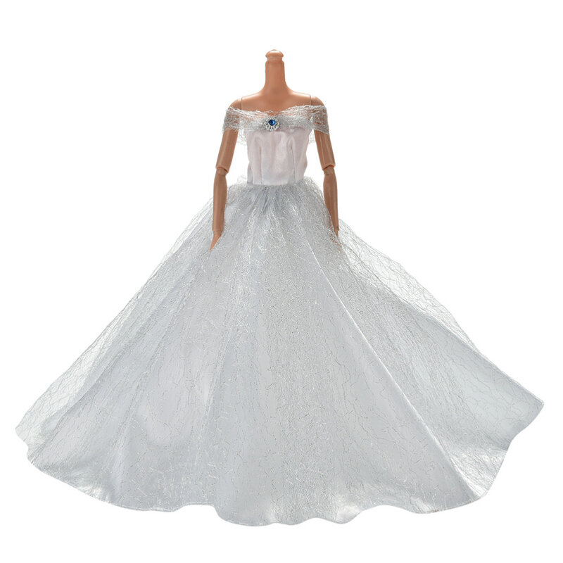 1PC Fashion Doll Dress Noble Party Dress Handmake Wedding Princess Dress Elegant Clothing Gown For Girl' Doll Dresses