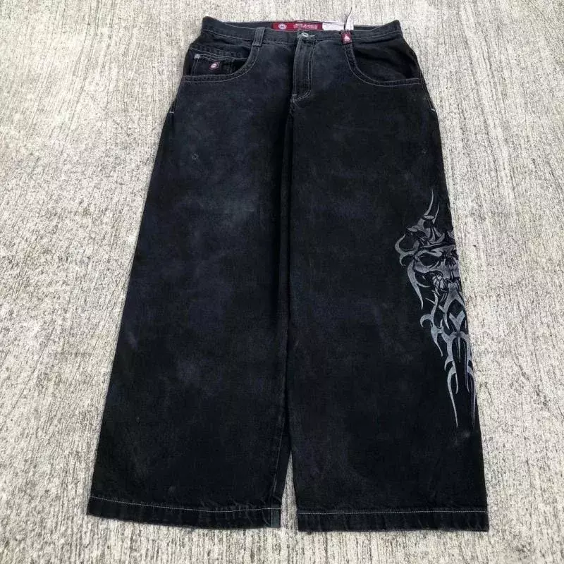 Y2K Baggy Jeans Men Vintage Embroidered High Quality JNCO Jeans Hip Hop Goth Streetwear Harajuku Men Women Casual Wide Leg Jeans