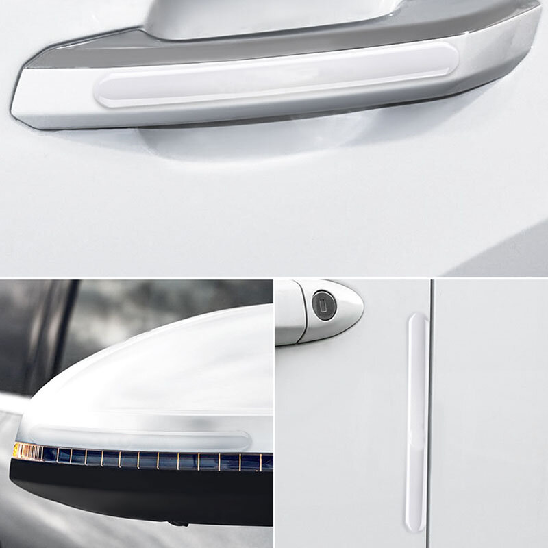 4/8/10 Pcs Transparante Auto Deur Edge Guards Anti-Collision Stickers Side Edge Protection Strips Achteruitkijkspiegel Guards stickers