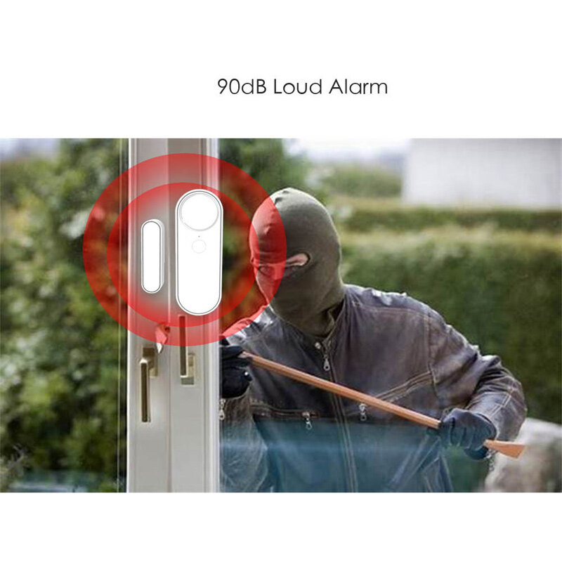 Alarme Anti-Roubo Portátil para Porta e Janela, Interruptor de Som, Detector Magnético, Controle Inteligente por Voz, Sensor Inteligente com Sirene