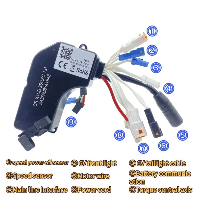 For BAFANG M400/G330 Mid Motor Controller CAN Protocol Controller 36V 250W Motor Controller Easy Install Easy To Use