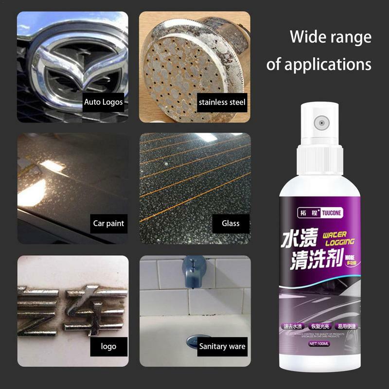 100ml Car Water Stain Cleaner Universal Water Damage Watermark Remover Car Dirt Body Acid Rain Spot Cleaning Agent Car Supplies