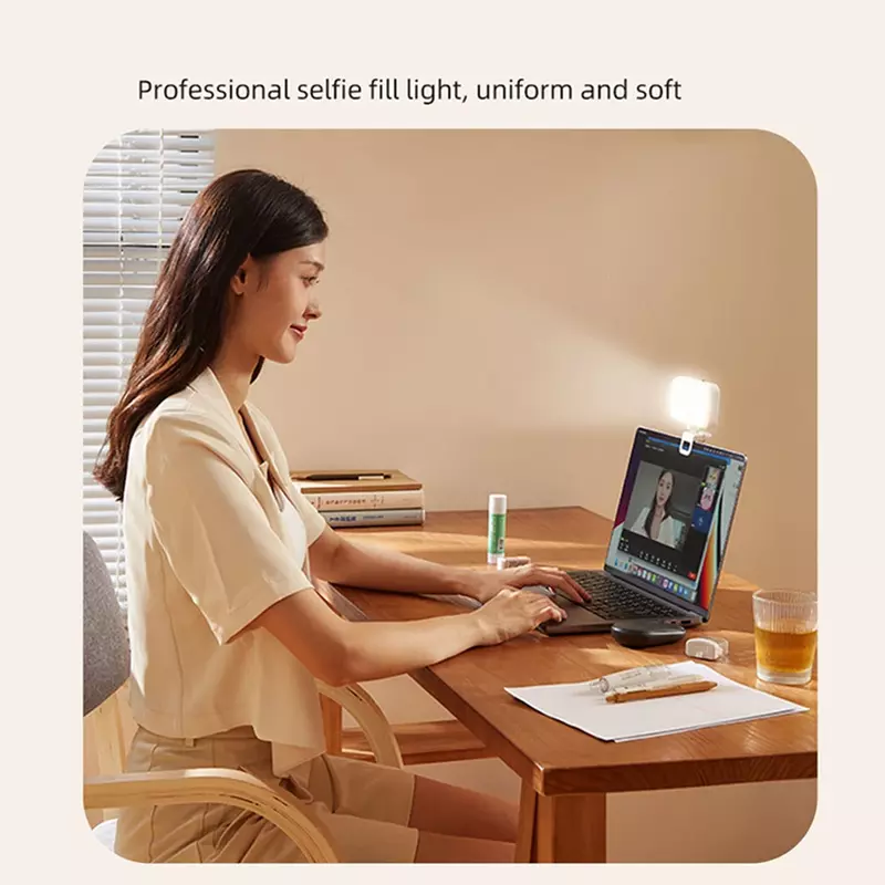 Luz LED con Clip para Selfie, luz para teléfono, portátil, tableta, ordenador, teléfono, Selfie, Video conferencia, Zoom, fotografía, maquillaje