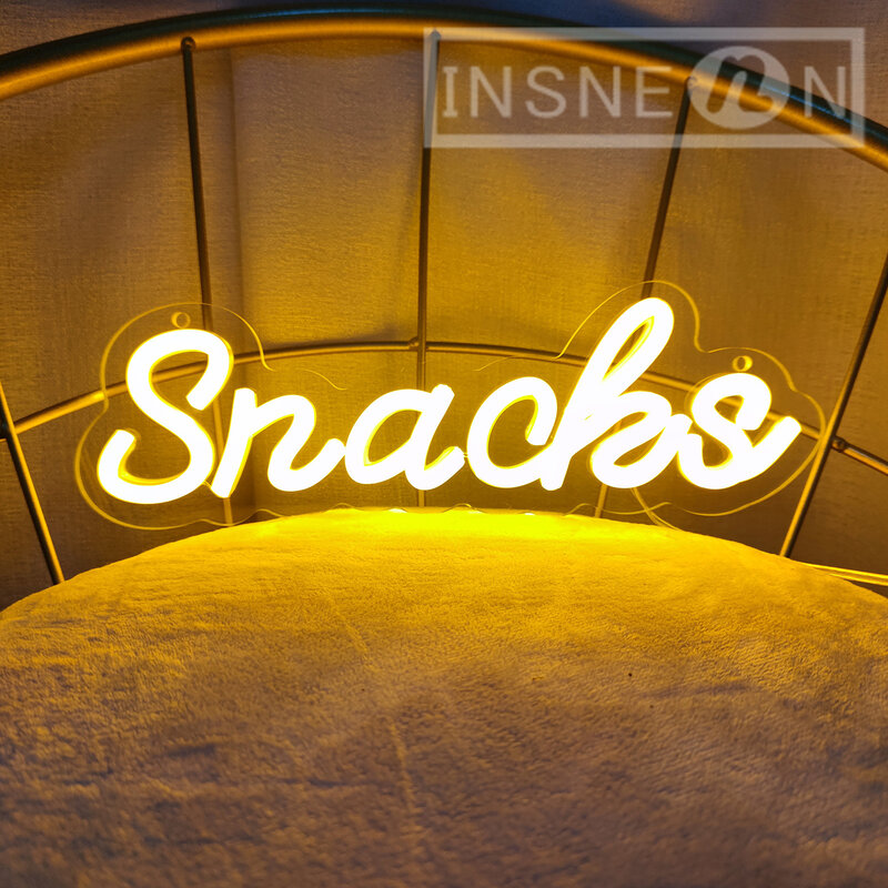 Neon Sign Snacks For Wall Decor Usb Led Light Sign Snack Wall Art Decor Bussiness Bedroom Game Room Party Man Cave Gift Neon