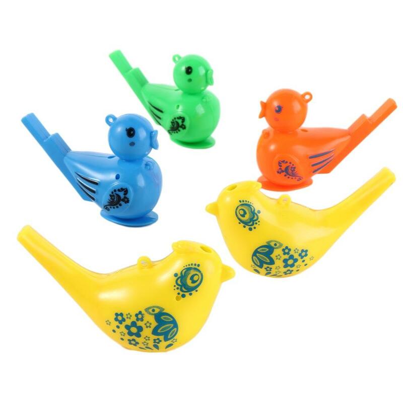 5 buah lucu burung air peluit mainan anak-anak berwarna gambar peluit pesta pendidikan lucu mainan musik Awal Belajar