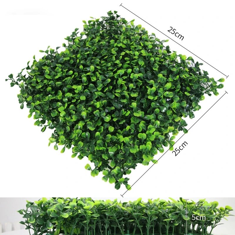 Painéis De Buxo Artificial, Topiary Hedge Plant, 25x25cm, Parede De Verdura Protegida UV, Painel De Parede De Grama, 10 Pcs, 20Pcs