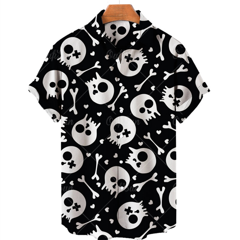 メンズスカルプリント半袖Tシャツ,カジュアルビーチウェア,Vネック,5XL,夏のファッション,2024