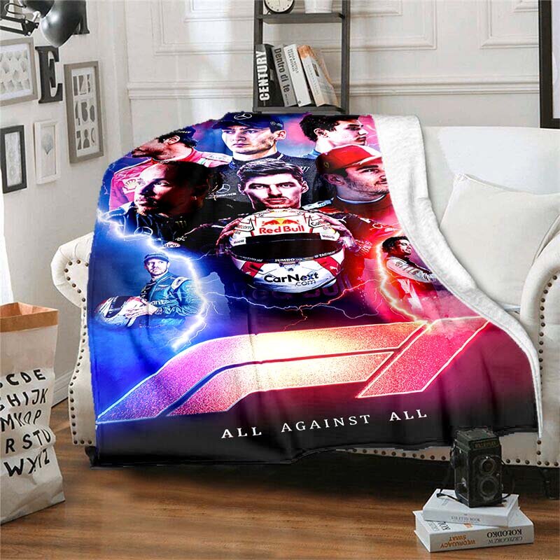 Formula Racing Star blanket for beds,Anti-Pilling thin blanket,cooling blanket, Portable Soft Flannel customized blanket