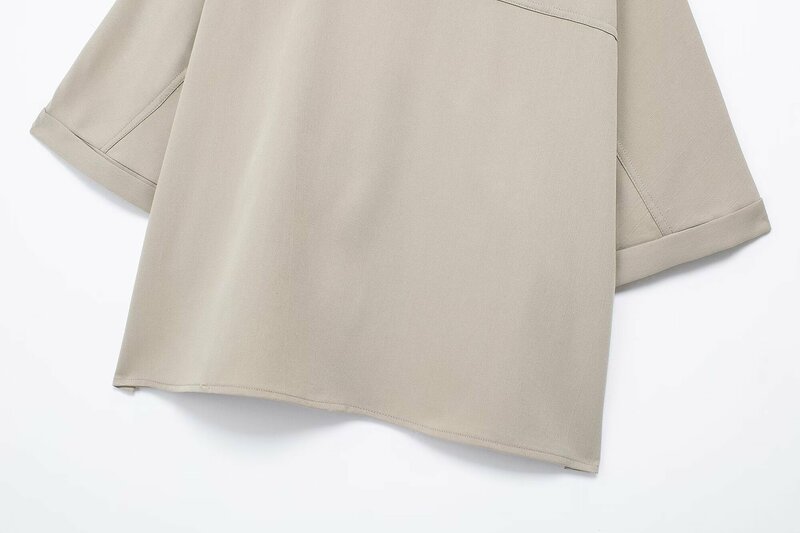 Camisa informal holgada de manga larga para mujer, traje Retro con solapa de un solo pecho, Top elegante y pantalones, nueva moda