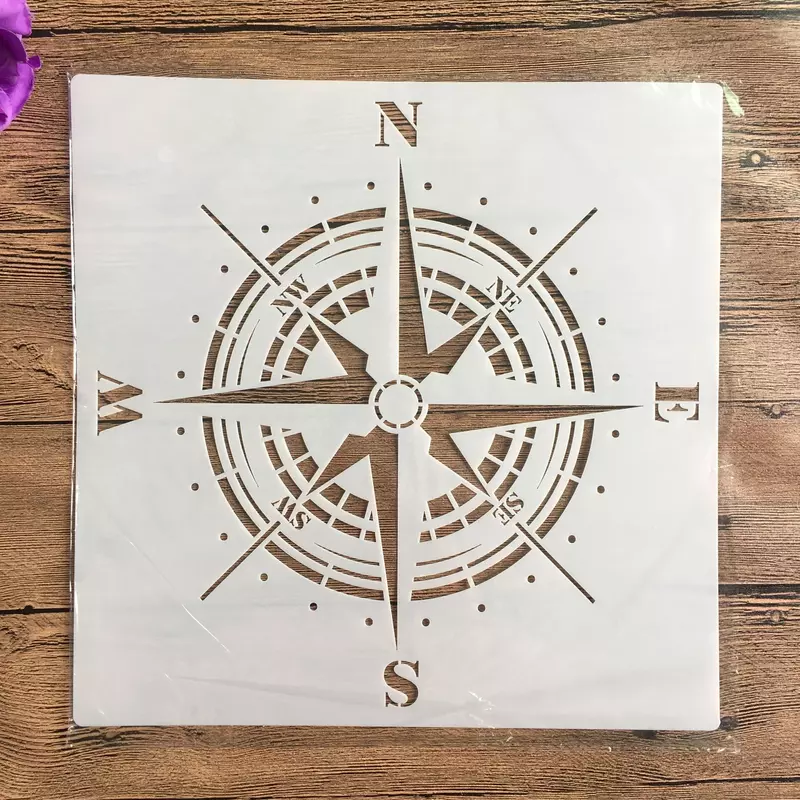 30 * 30cm size diy craft mandala compass mold for painting stencils stamped photo album embossed paper card on wood, fabric wall