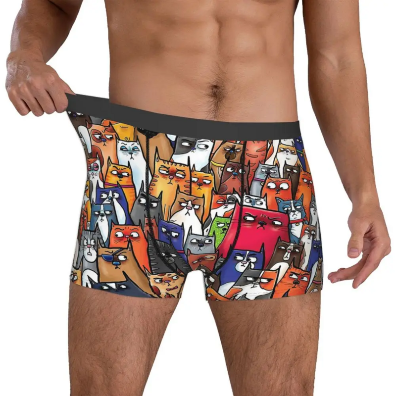 Celana dalam pria imut, celana dalam Boxer seksi, celana dalam Homme, celana dalam binatang lucu, anak kucing