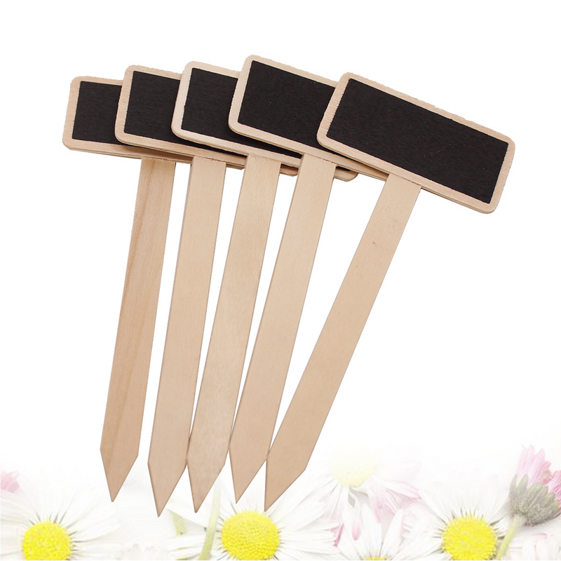 20 Wood Chalkboard Stakes Gardening Tags Menu Label Decorative Signs for Home Wedding Party