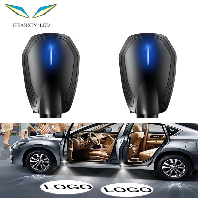 VIP#3 [Customized] Rechargeable Led Car Door Welcome Light Wireless Car Styling Laser Projector Logo Shadow Lamp Car Accessories