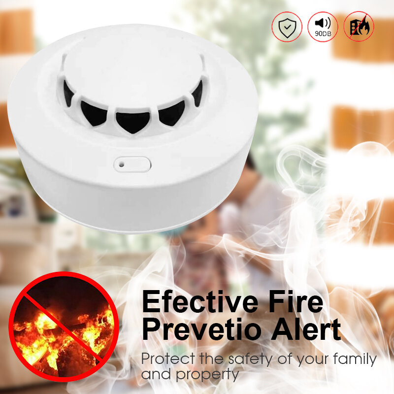 Detector de humo WiFi Tuya, Sensor de alarma, seguridad del hogar, protección contra incendios, vida inteligente, funciona con Alexa, asistente de Google, 7 estilos