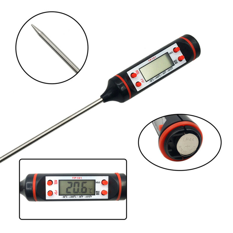 Kitchen Digital BBQ Food Thermometer Meat Cake Candy Fry Grill Dinning Household Cooking Thermometer Gauge Oven Thermometer Tool