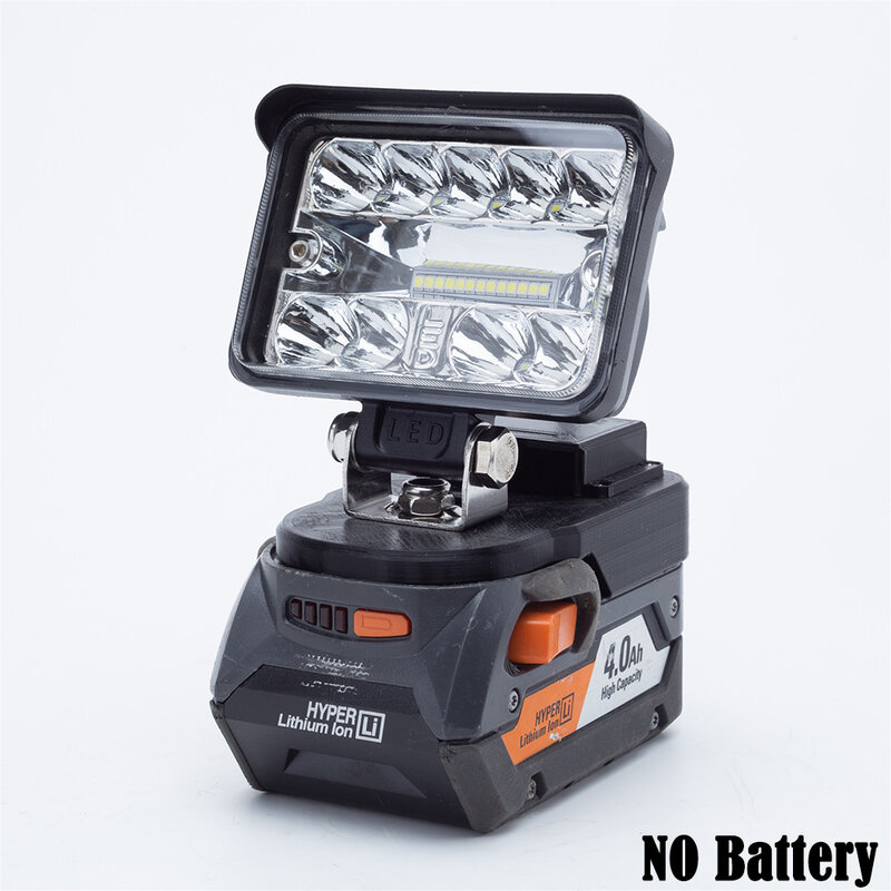 Portátil sem fio LED luz de trabalho para Ridgid AEG 18V bateria de lítio com USB, indoor e outdoor camping luz, sem bateria