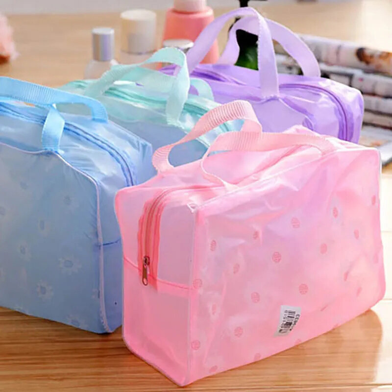 Toiletry cosmetics bag women's transparent waterproof travel portable large-capacity children's bathroom cute woman storage bag