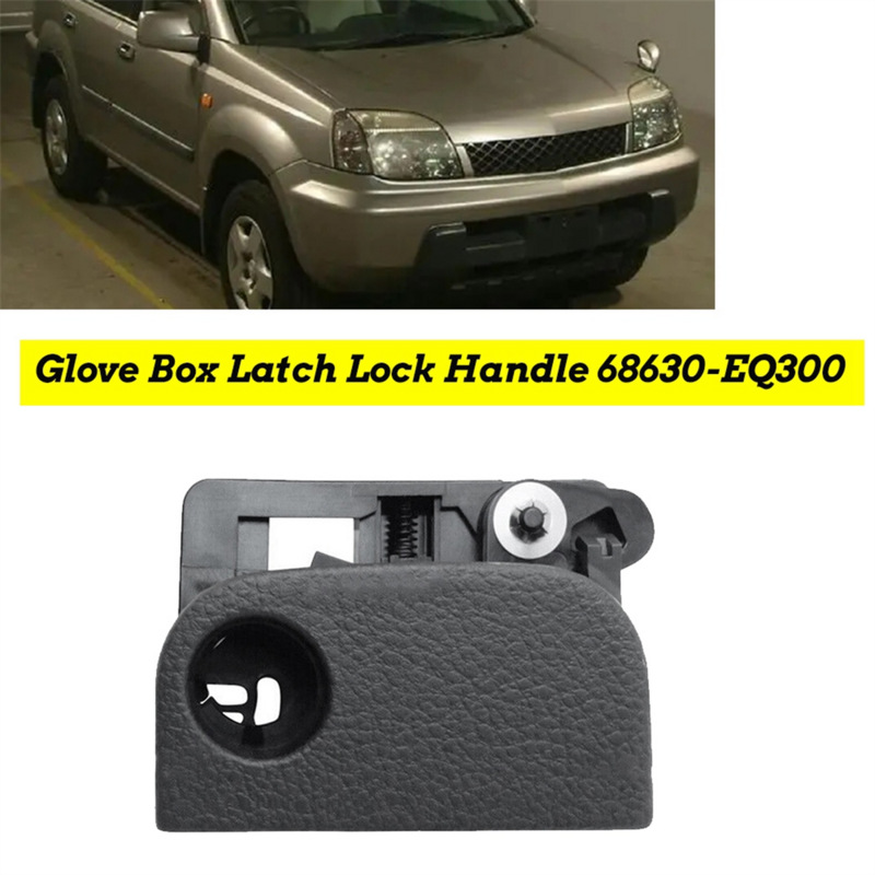 Car Glove Box Trava Lock Handle para Nissan X-Trail T30 2001-2006, Montagem de tampa de bloqueio, 68630-EQ300