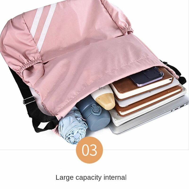 Duże sportowe i torby Fitness lekkie plecaki podróżna torby ze sznurkiem plecak Fitness torba alpinistyczna