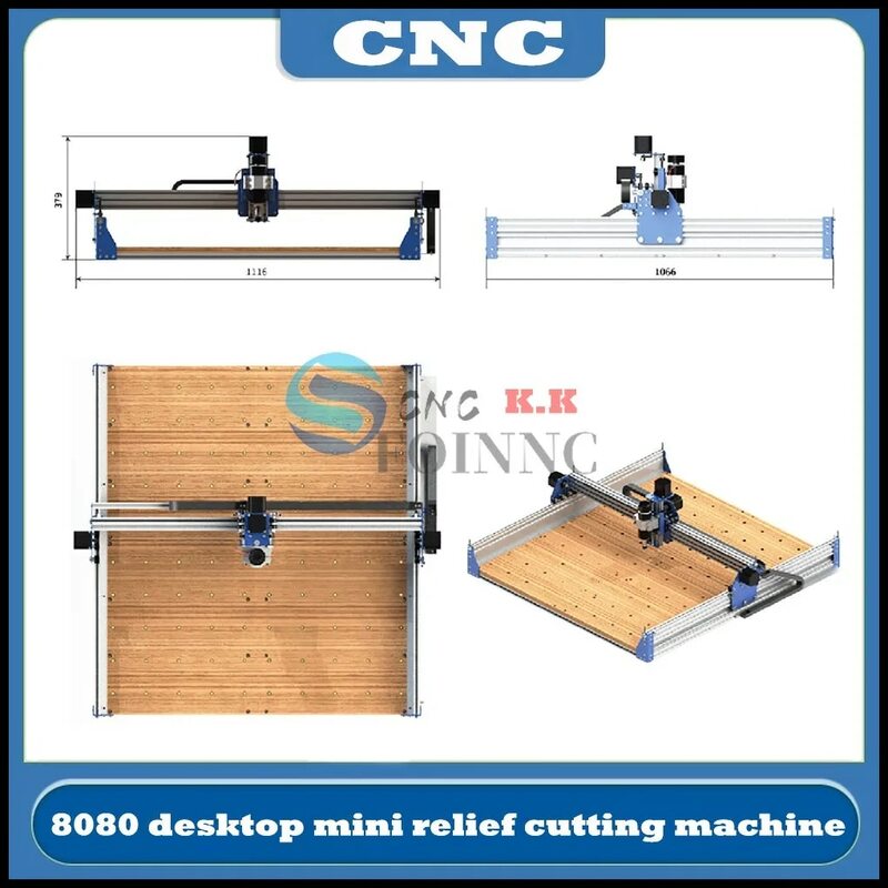 Latest CNC 8080 desktop spindle engraving machine small mini laser cutting punching slotting relief Hot DIY