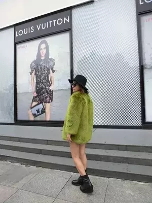 Novo estilo high-end moda feminina casaco de pele falsa 17s3