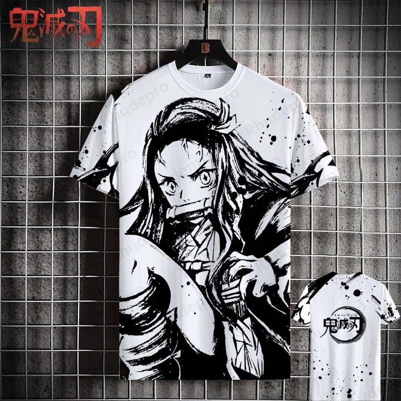 Camiseta de manga corta para hombre, camisa de media manga con estampado de Anime, Tanji Ryuko, periférico, ropa japonesa, 2024