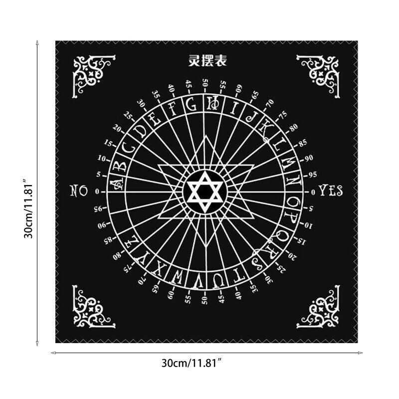 Mantel de Tarot de adivinación, almohadilla de tarjeta de Tarot, péndulo mágico, Runas de pentculo, mantel de mesa de Altar de Tarot, 30x30cm, nuevo, 2022