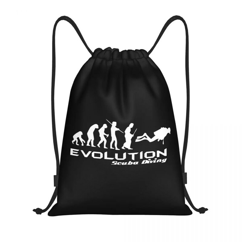 Bolsas con cordón de evolución personalizada para buceo, mochilas de Yoga para compras, regalo divertido para buceo subacuático, deportes, gimnasio, Sackpack