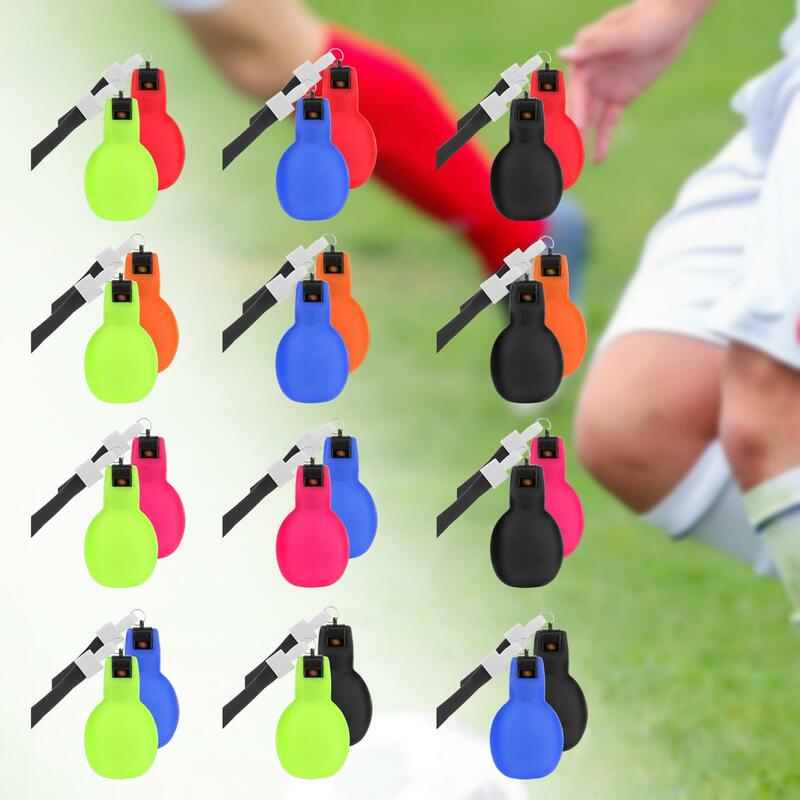 2Pcs Hand Whistles Survival Whistles with Lanyards Soft PVC Manual Coaches Whistles Trainer Whistles for Trekking