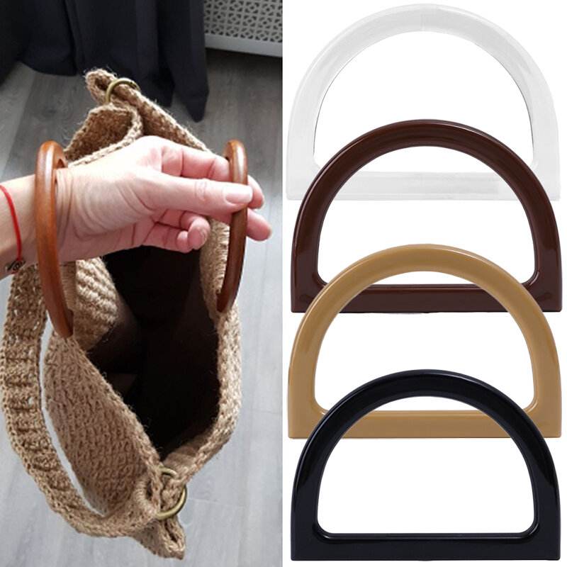 D Form Tasche Griffe DIY Ersatz Handtasche Tragetaschen Handtaschen Taschen Taschen riemen abnehmbare Holz Tasche Griff Zubehör