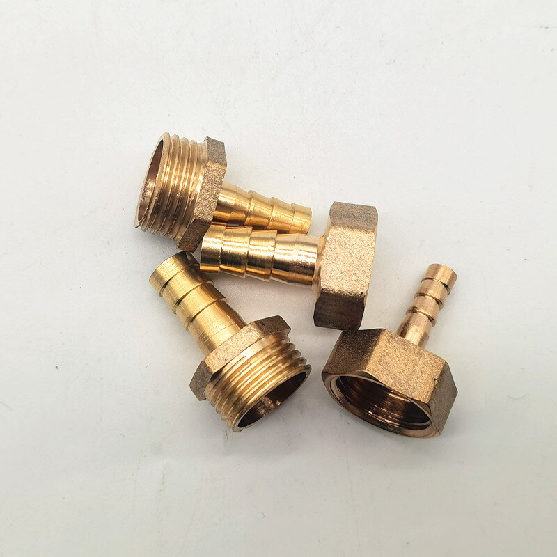 Raccord de tuyau en laiton, connecteur en cuivre, 4mm, 6mm, 8mm, 10mm, 19mm, queue de barbe 1/8 ", 1/4", 1/2 ", 3/8", BSP, connecteur en cuivre adaptateur de coupleur