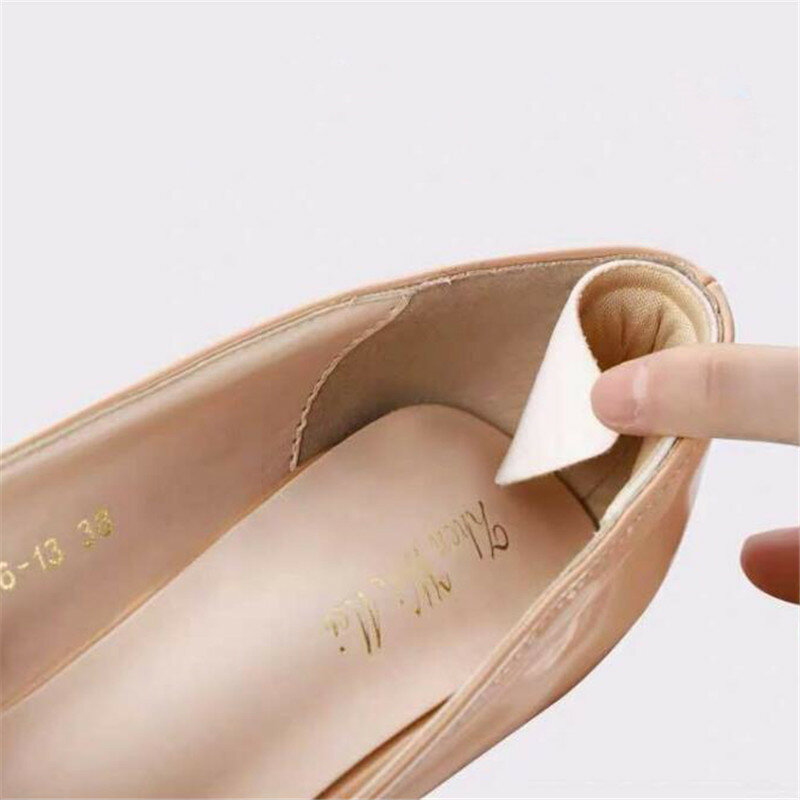 4 Pairs Heel Insoles Pads Patch Pain Relief Anti-wear Cushion Feet Care Heel Protector Adhesive Back Sticker Shoes Insert Insole