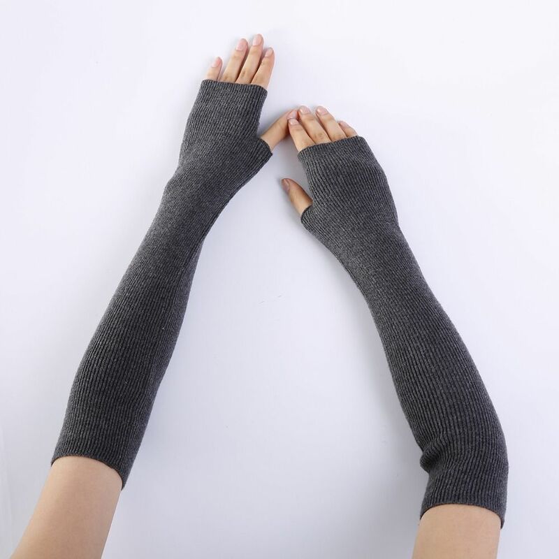 1Pair Cashmere Long Wrist Gloves New Fingerless False sleeve Elbow Mittens Arm Warmers New Fashion Ankle Wrist Sleeves Girls