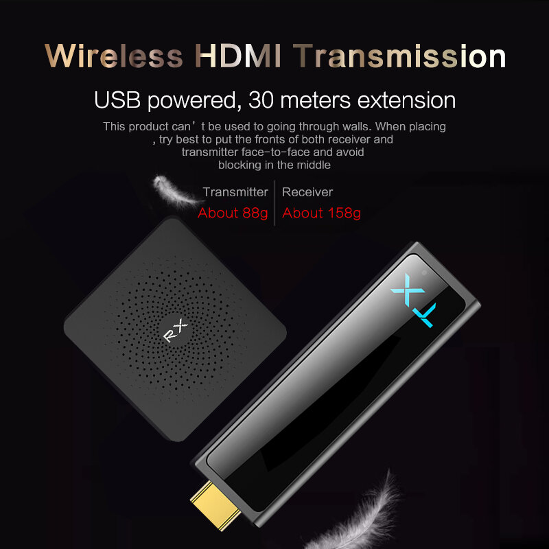 Sem fio hdmi transmissor de vídeo e receptor kits 3d wireless1.1 mini projetor para casa plug and play para streaming tv vara pc