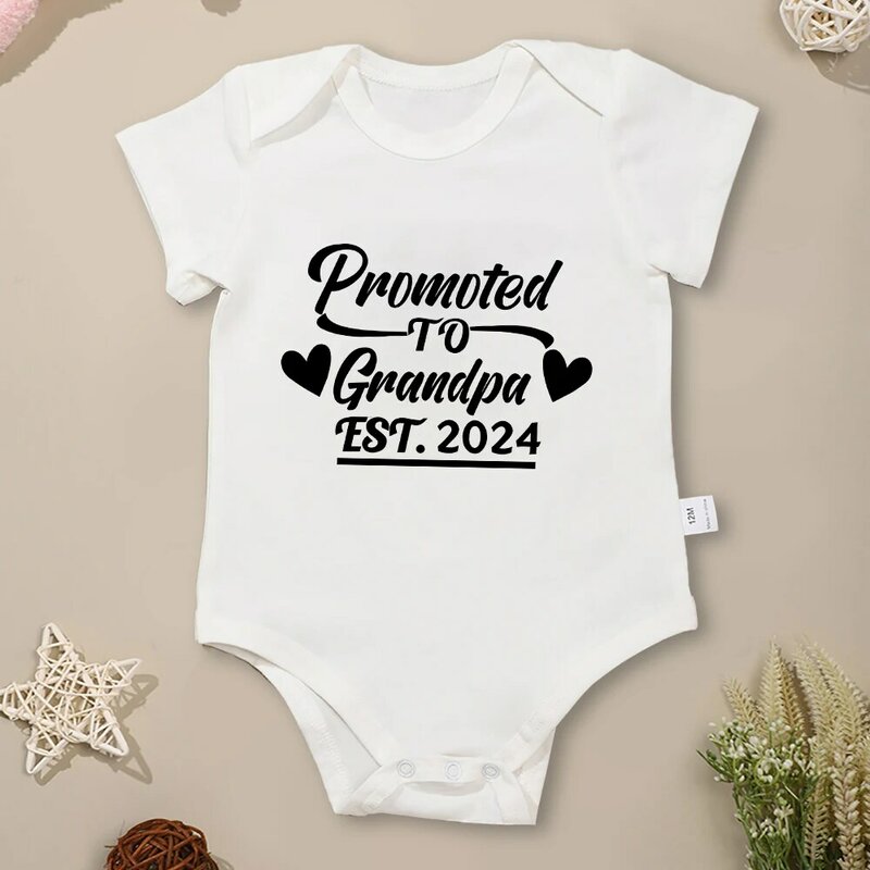 Promosso alla nonna 2024 annuncio di gravidanza tutine per bambini tendenza moda carino neonato ragazza vestiti tute cotone accogliente
