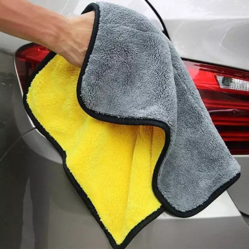 5/2/1pcs Thicken Microfiber Car Cleaning Towels Soft Quick Drying Windows Mirrors Wiping Rags Home Double Layer Clean Cloths