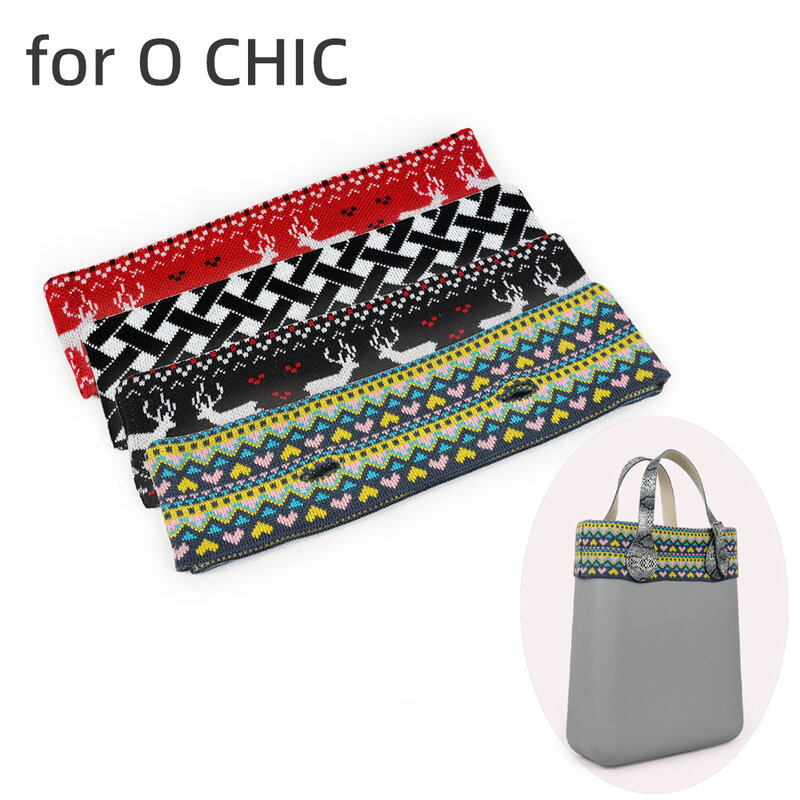 Новинка 2024, осенне-зимняя сумка O Bag, мягкая теплая жаккардовая шерстяная отделка, трикотажная отделка для O CHIC Obag
